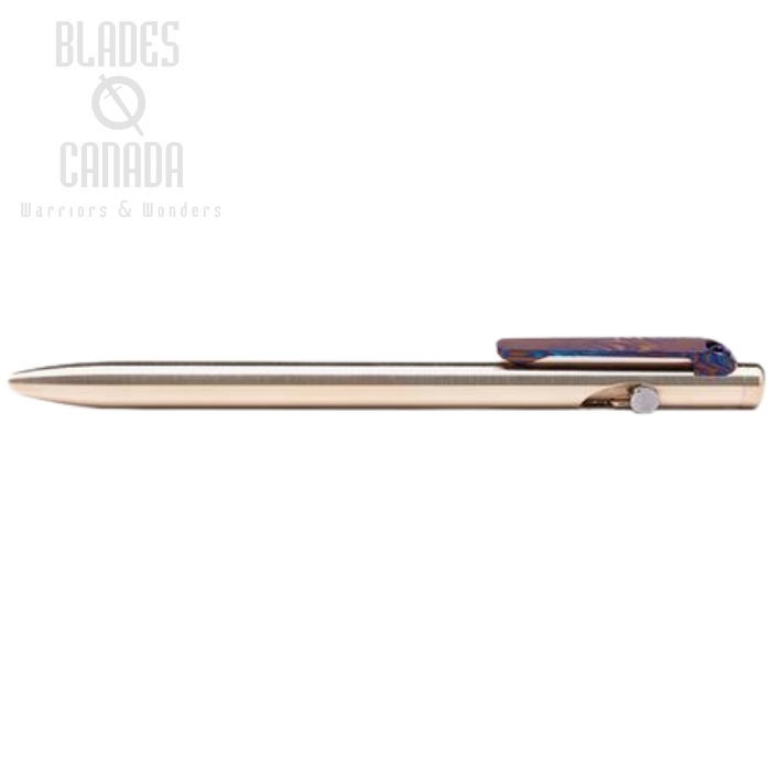 Tactile Turn Slim Bolt Action Pen Standard - Bronze w/ Timascus Clip (image for) Tactile Turn Slim Bolt Action Pen Standard - Bronze w/ Timascus Clip